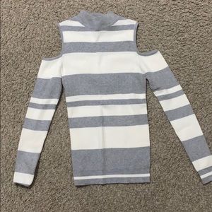 White and grey sweater